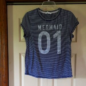 Victoria's Secret Navy & White Striped Top